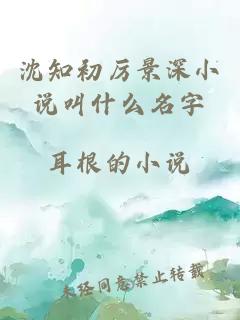 沈知初厉景深小说叫什么名字