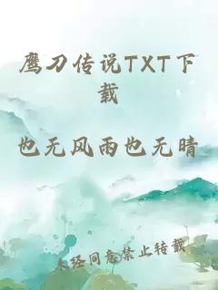 鹰刀传说TXT下载